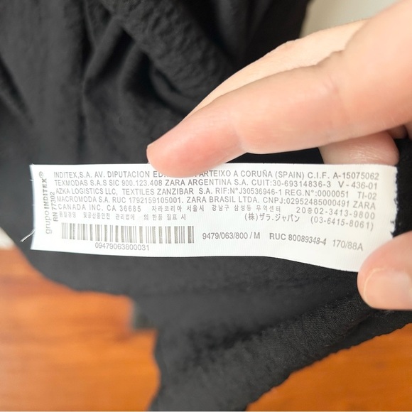 Zara black hooded tie front viscose duster - Picture 9 of 11